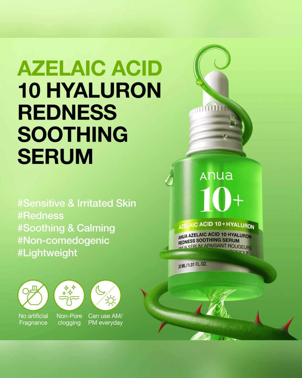 Anua Azelaic Acid 10 Hyaluron Serum 30 ml, photo 2