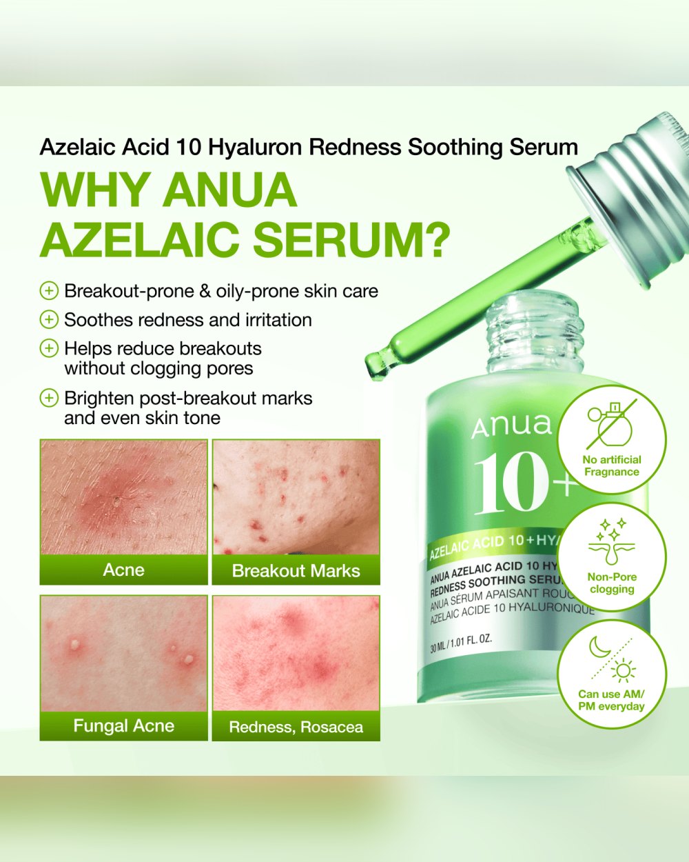 Anua Azelaic Acid 10 Hyaluron Serum 30 ml, photo 4